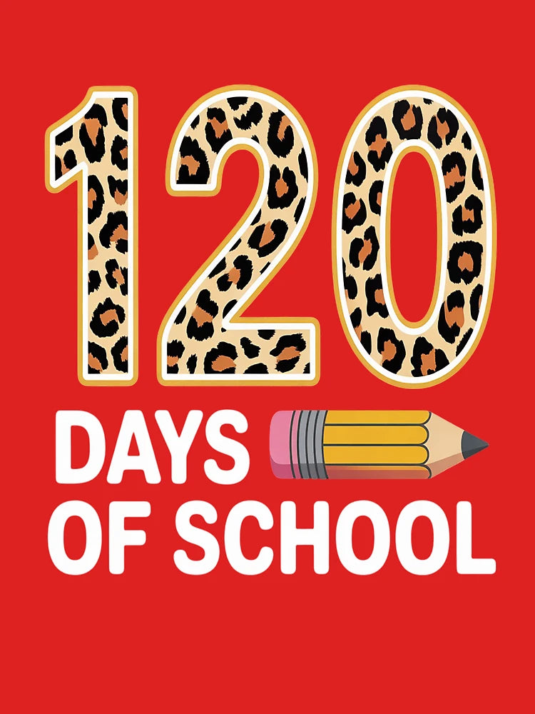 120 Days Of School Leopard, Happy 120th Day Of School Classic T-Shirt