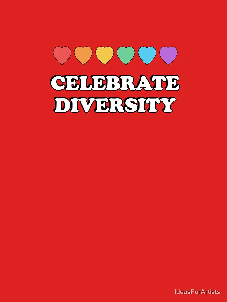 Celebrate Diversity Rainbow Hearts Classic T-Shirt