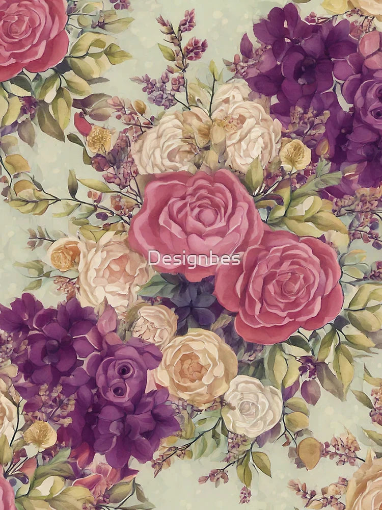 Antique Flower Bouquet Pattern Classic T-Shirt