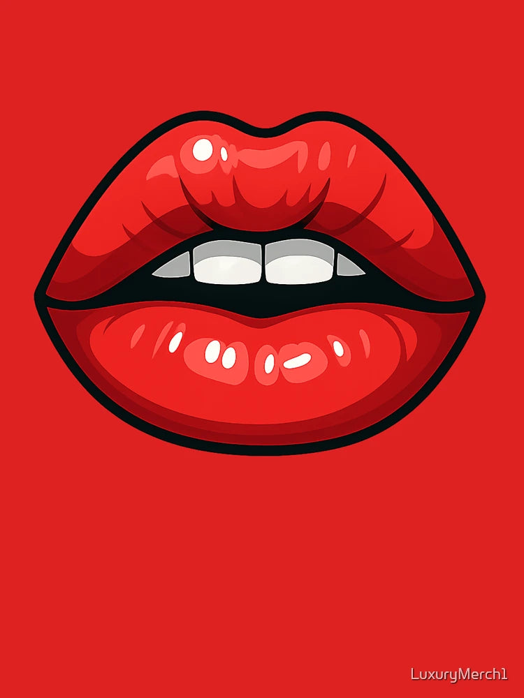 Glossy Red Sexy Lips Graphic Classic T-Shirt