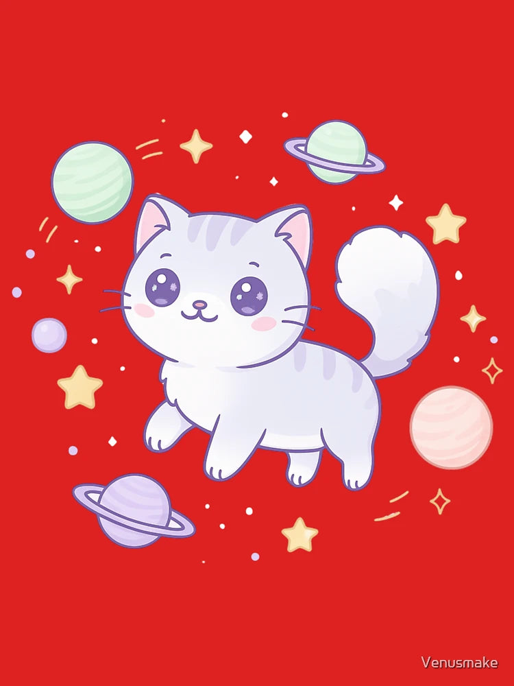 "Space Cat Kawaii – Cosmic Cuteness Adventure" Classic T-Shirt