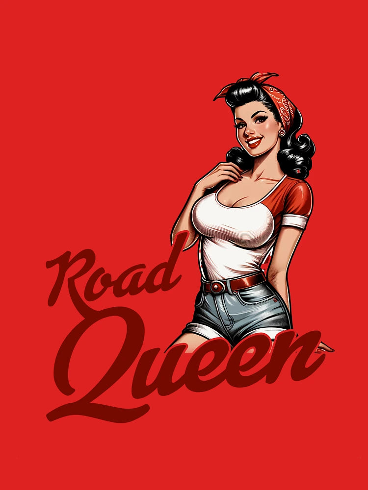 Classic Retro Pin Up Girl Road Queen T Shirt Classic T-Shirt