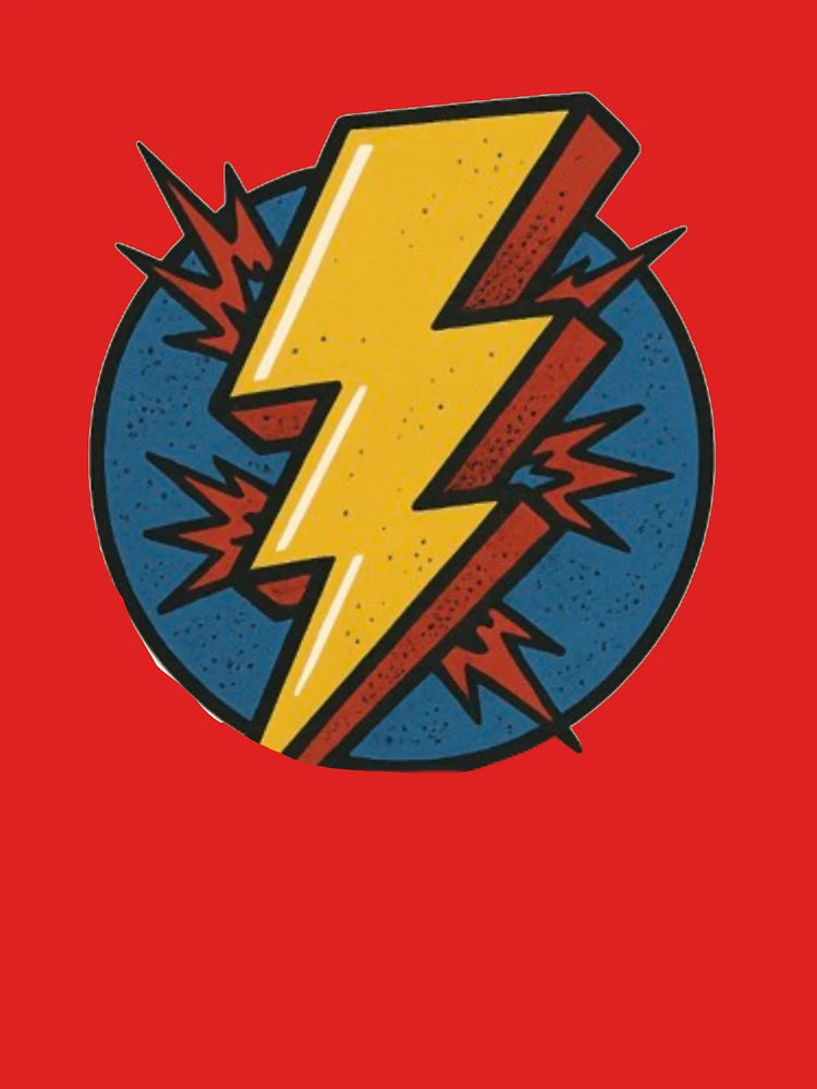 Lightning Marvel Blue and Red Bolt Thunderbolts Superhero Retro Vintage Dad Fathers Day Classic T-Shirt