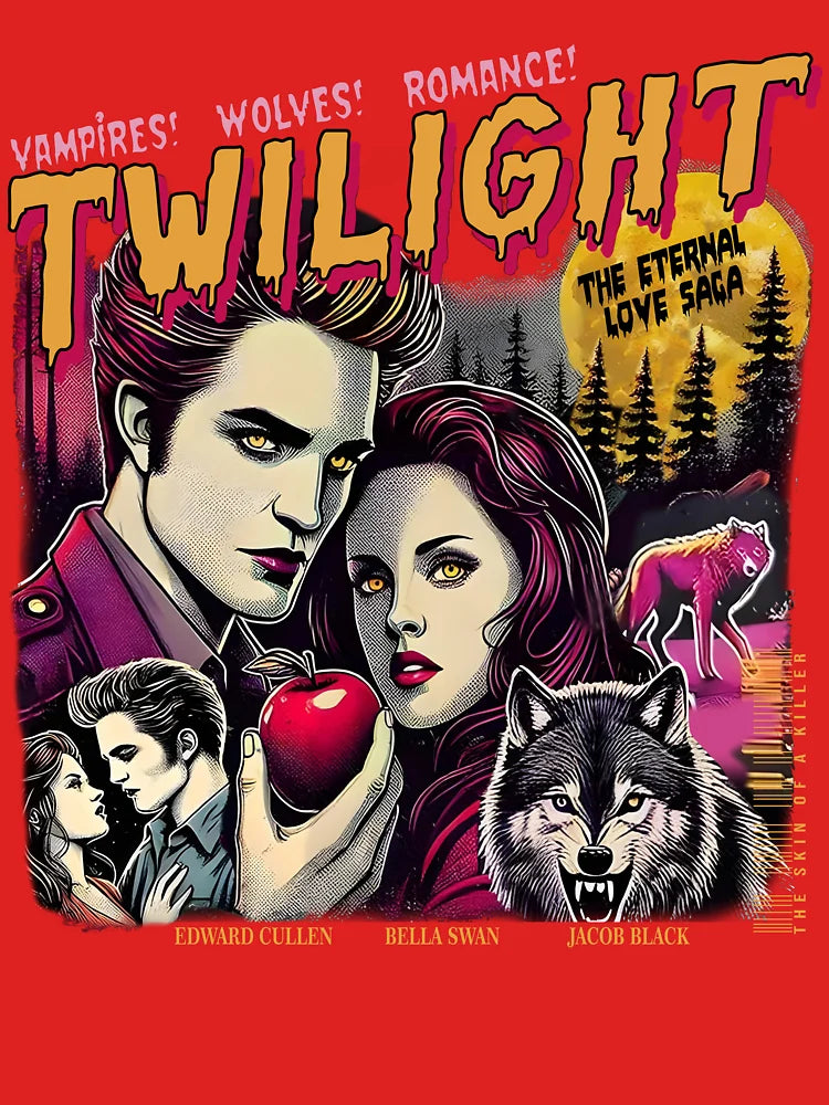 Retro Twilight Saga Robert Pattinson Fan Art Valentine Gift For Book Lovers Classic T-Shirt