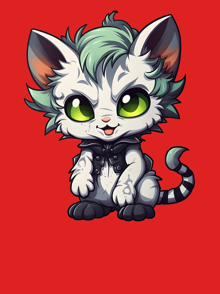 Kawaii Punk Rock Cat Classic T-Shirt