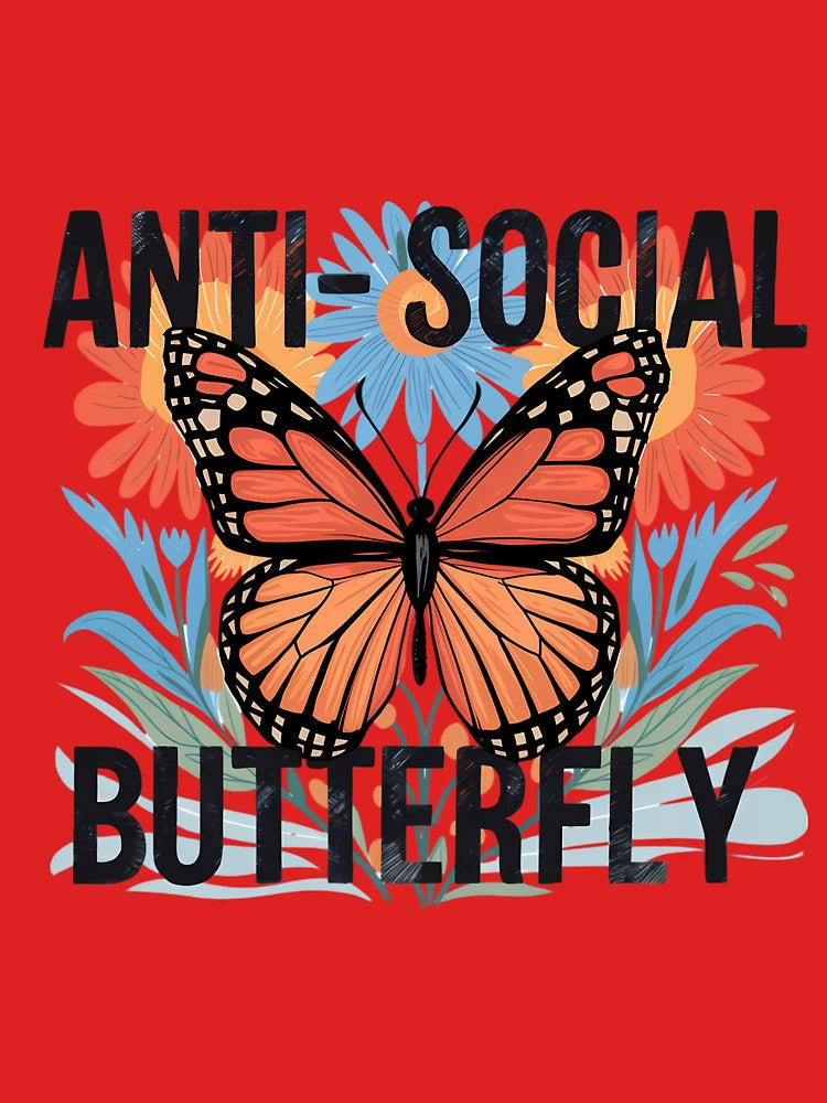 Classic Anti Social Butterfly T Shirt Classic T-Shirt