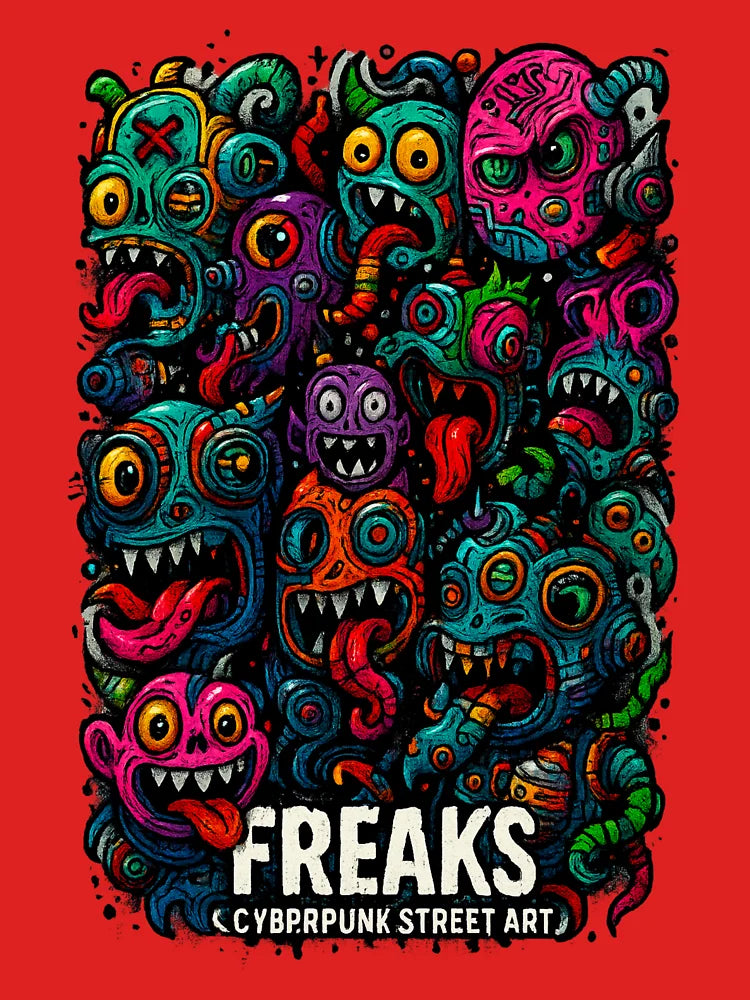 Cyberpunk Street Art Monster Mash Classic T-Shirt
