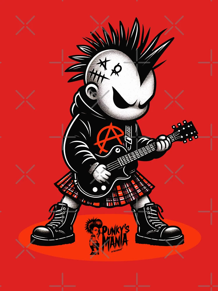 Punky's Mania Little Punk Guitar Kilt Anarchy Classic T-Shirt