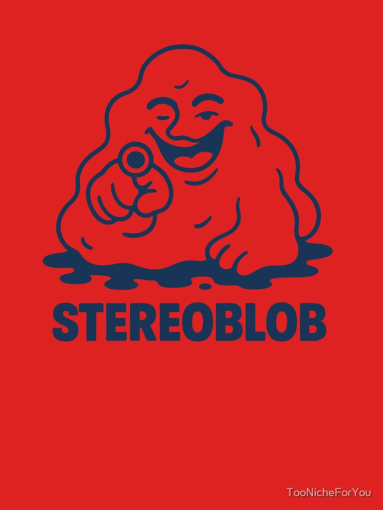 Stereoblob T-Shirt, Retro Merch Design, Funny Parody Tee, Indie Band Aesthetic, Vaporwave Style Shirt, Stereolab Inspired Gift Classic T-Shirt