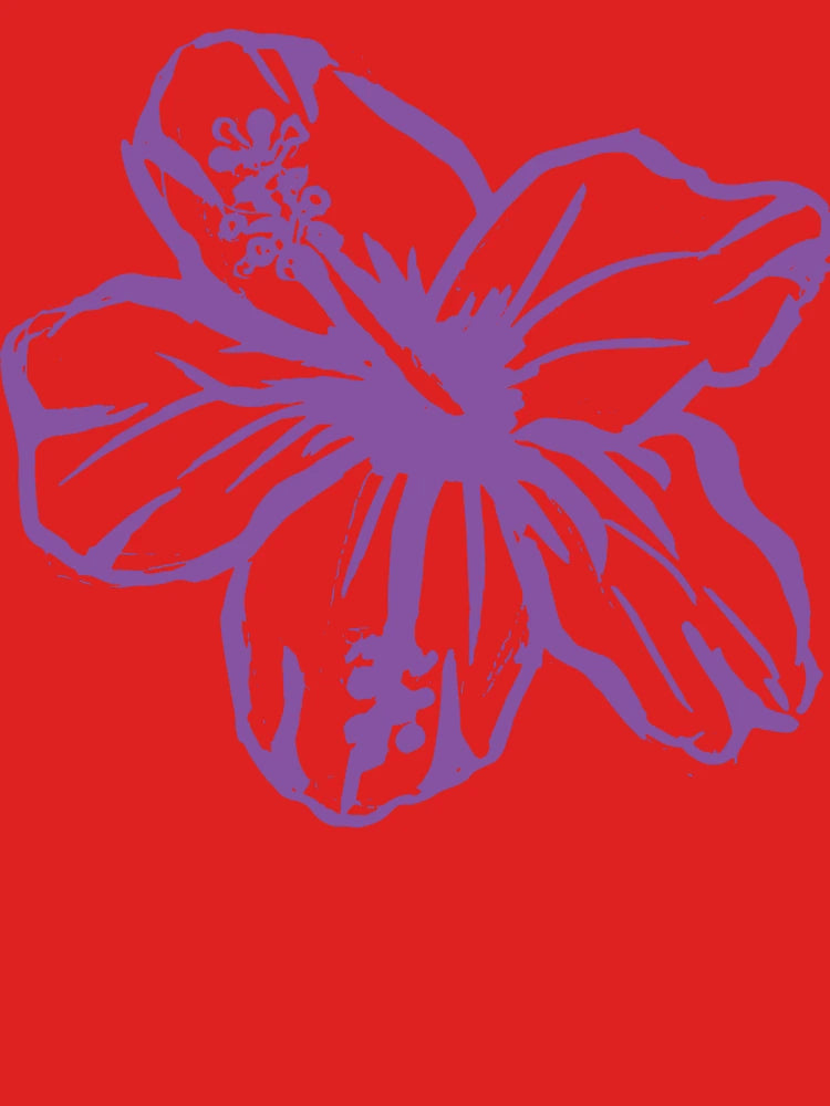 Purple Tropical Hibiscus flower Classic T-Shirt