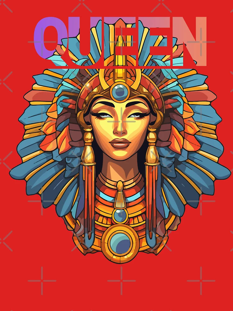 "Majestic Afro-Egyptian Queen – Bold Tribal Royalty Art" Classic T-Shirt