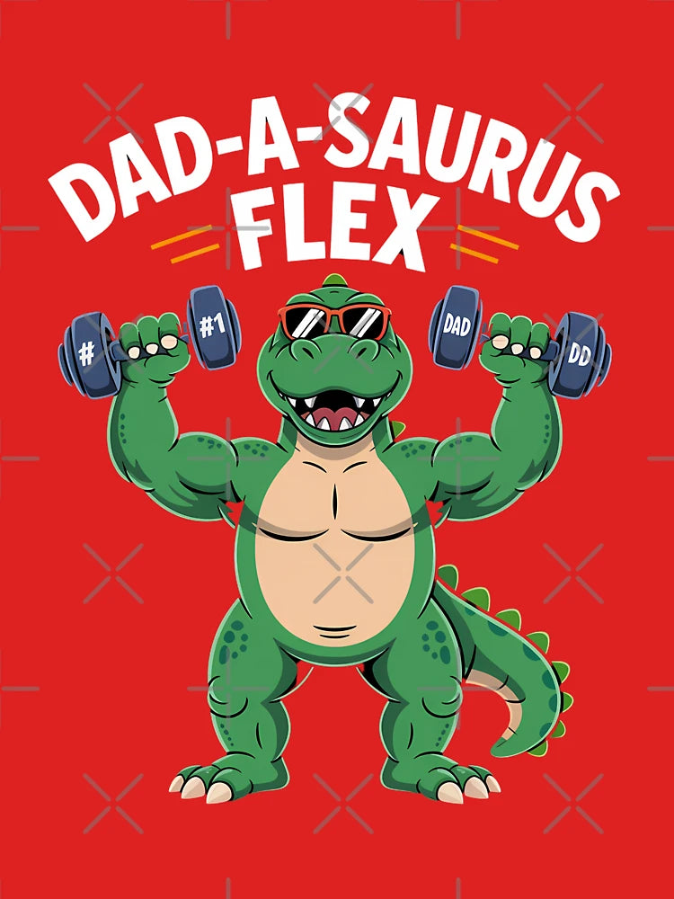 Dad-A-Saurus Flex Dino Dad Father's day Classic T-Shirt