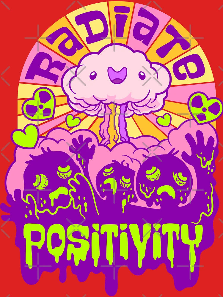 Radiate Positivity ~ Toxic Positivity Mushroom Cloud Classic T-Shirt