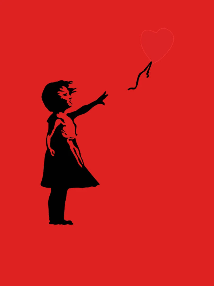 Banksy Girl with the Red balloon - graffiti art Classic T-Shirt