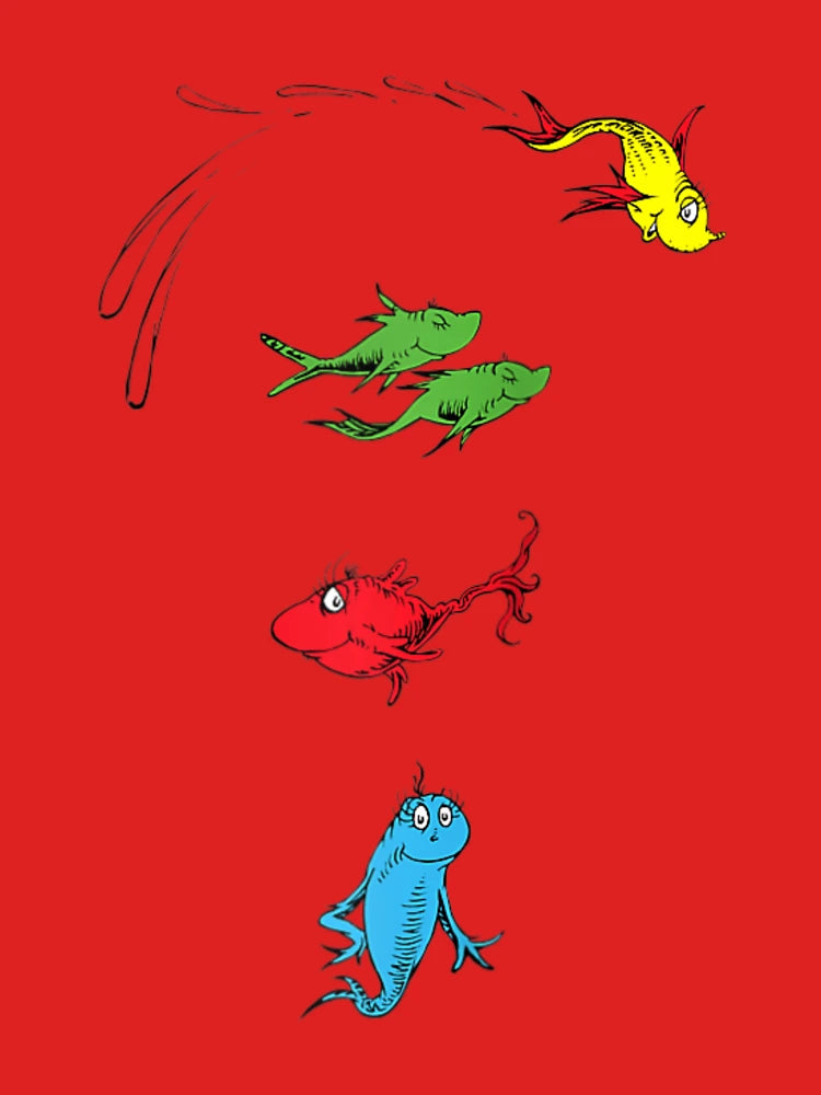 Dr. Seuss One Fish Two Fish Red Fish Blue Fish Classic T-Shirt