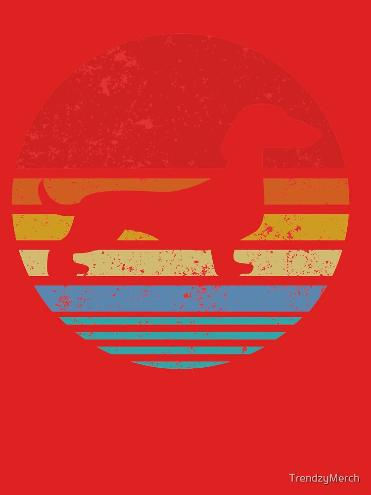Dachshund Retro Sunset Dog Daschund Classic T-Shirt