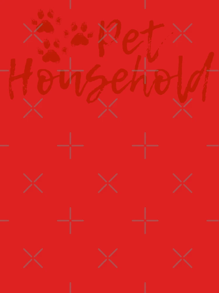 "Pet Household" Triple Pawprint Grunge (Red) Classic T-Shirt