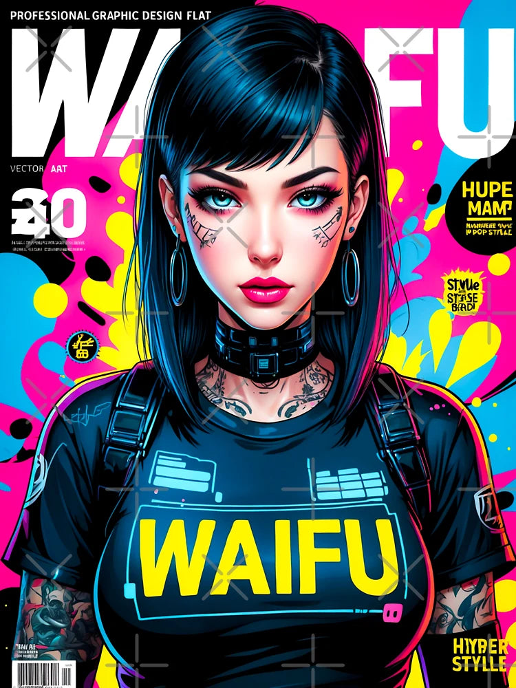CYBERPUNK WAIFU | Futuristic Anime Manga Anime Design | BY Itu22 Classic T-Shirt