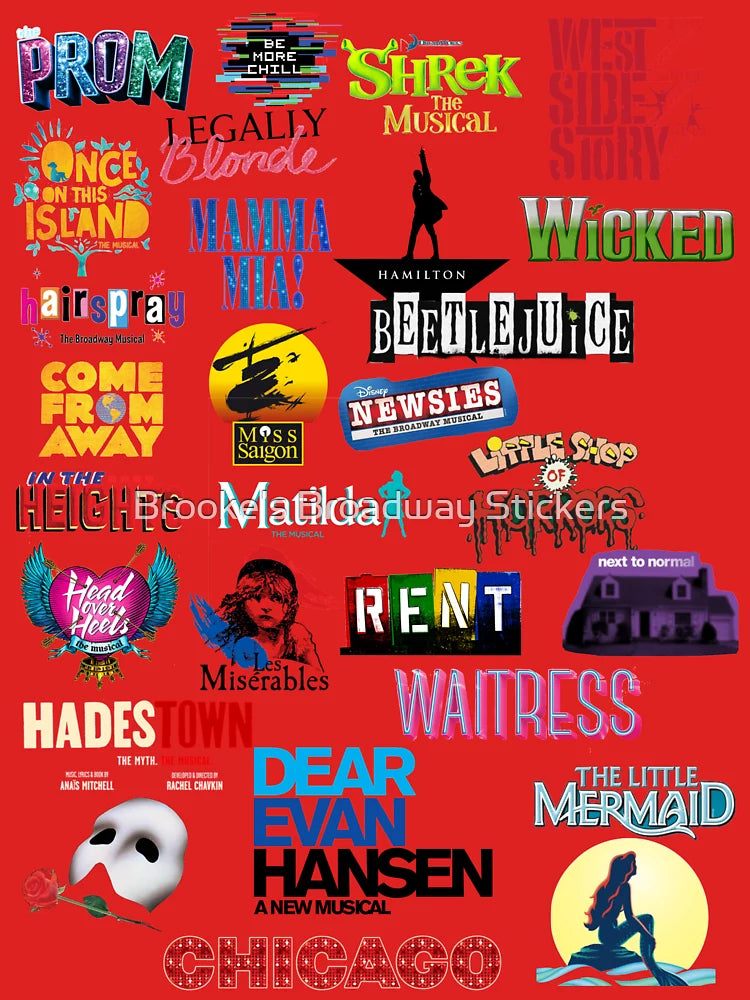 Musical Theater Sticker Shirt Inspired by Broadway Shows Classic T-Shirt