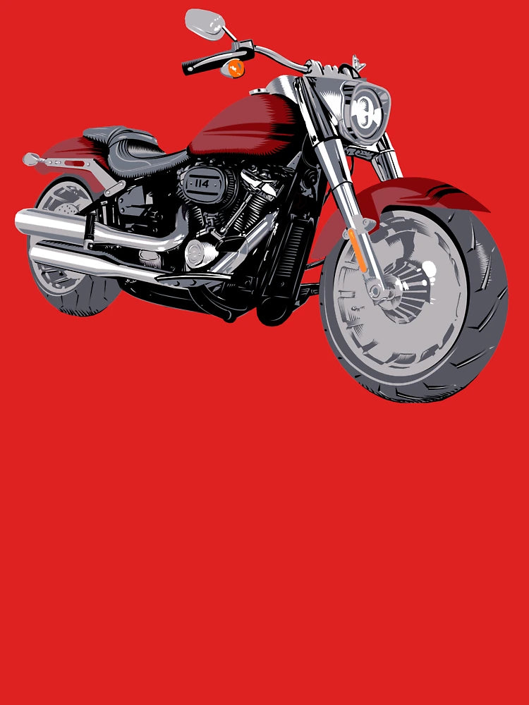HD Fat Boy Motorcycle 2020, Red Classic T-Shirt