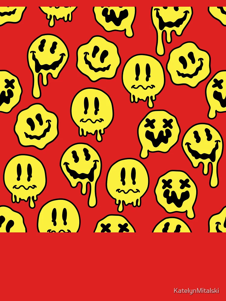 Melting Moods: Drippy Smiley Pattern Classic T-Shirt