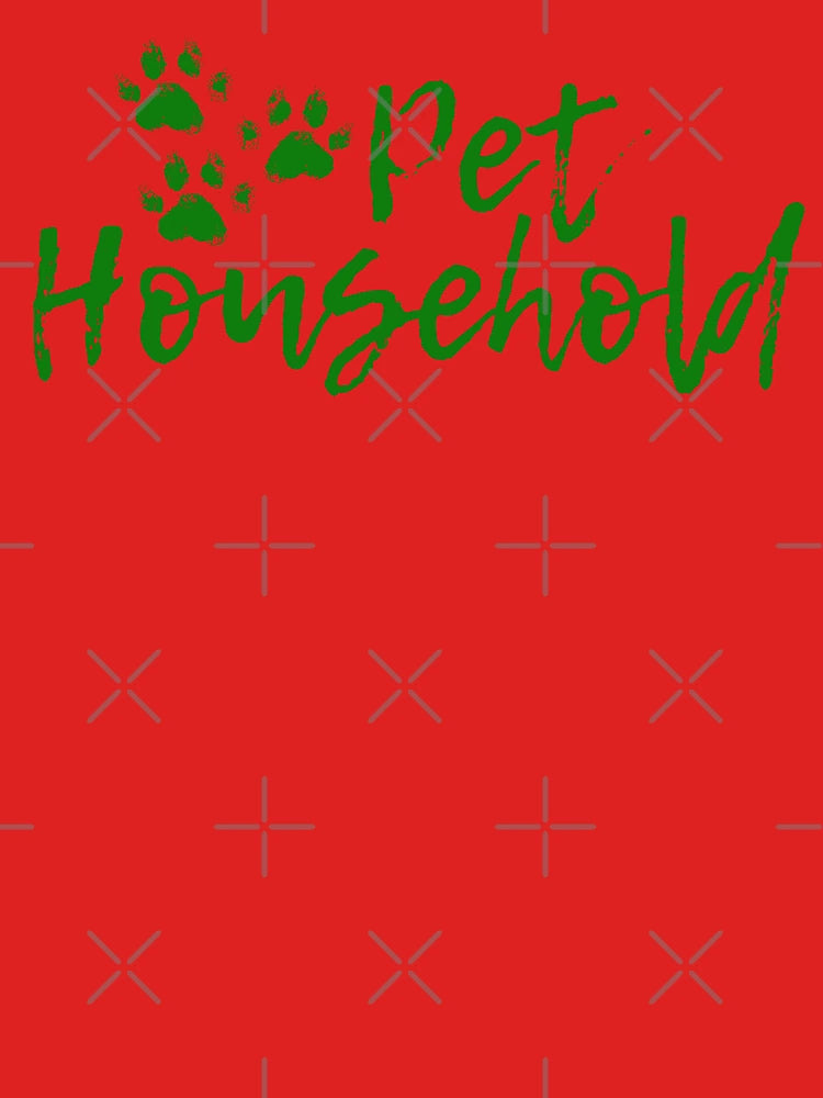 "Pet Household" Triple Pawprint Grunge (Green) Classic T-Shirt