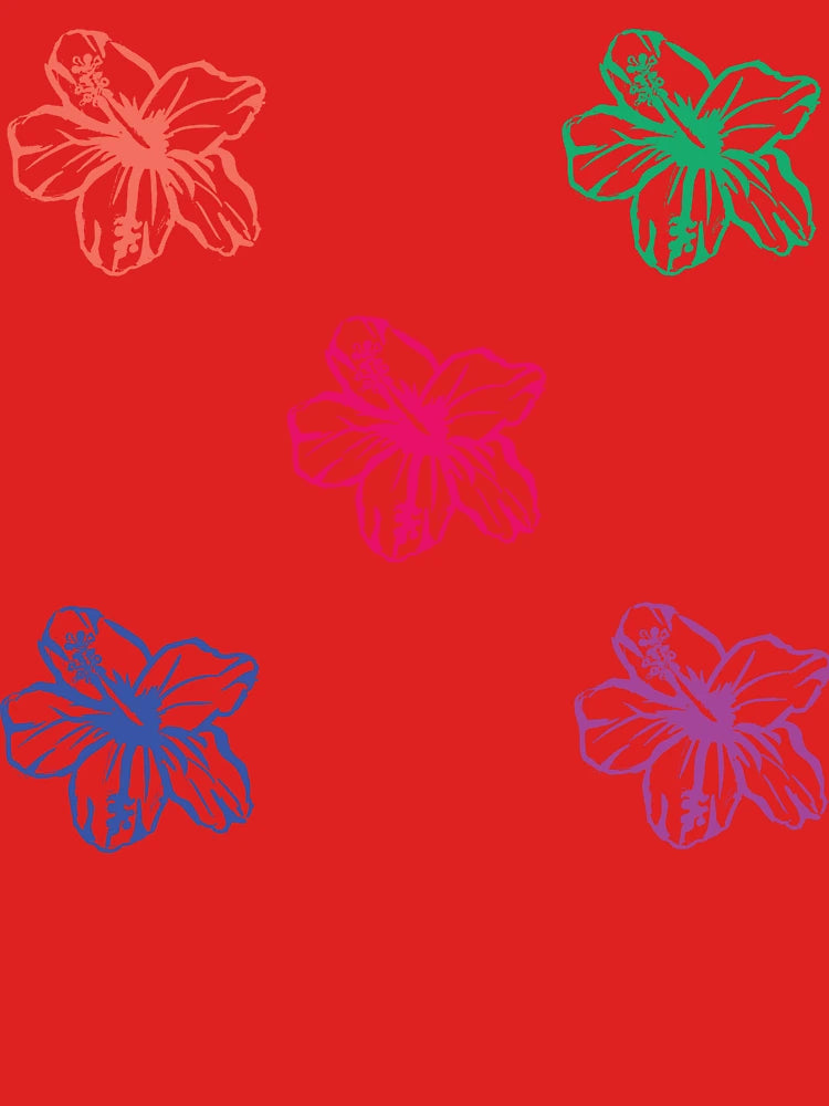 Multi coloured tropical hibiscus  Classic T-Shirt
