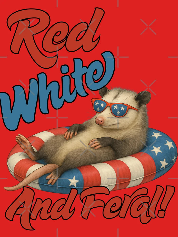 Copy of Red white and feral possum  Classic T-Shirt