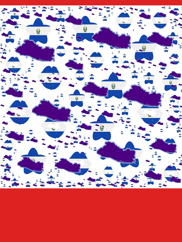 El-Salvador Montage With Country Shape Stars And Flag Overlays | El- Salvador Montage avec des superpositions d'étoiles et de drapeaux Classic T-Shirt