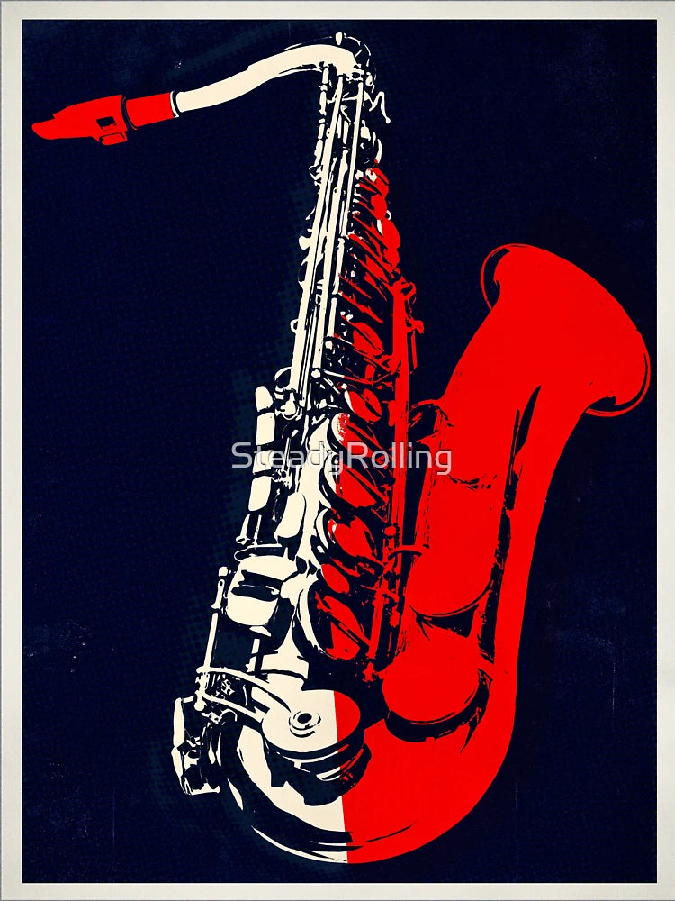Red Sax Jazz Poster Classic T-Shirt