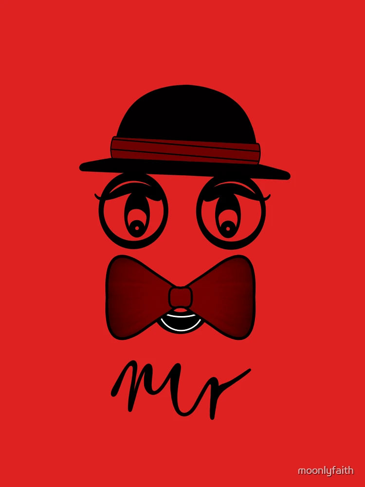 Retro-style character: Black hat & red bow tie Classic T-Shirt