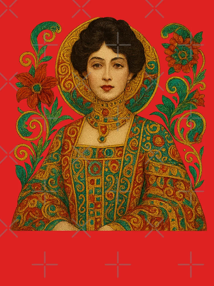 Golden Lady – Art Nouveau Portrait Inspired by Klimt Classic T-Shirt