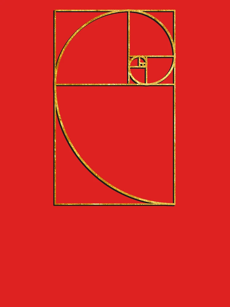 Golden Ratio Sacred Fibonacci Spiral Classic T-Shirt