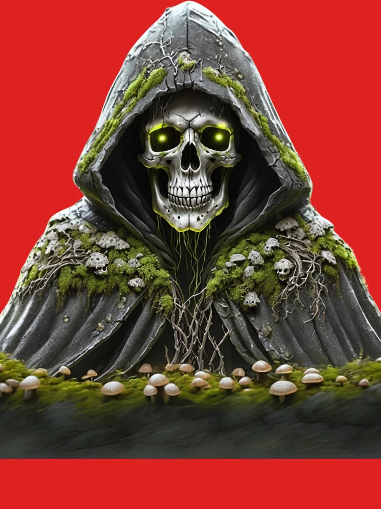 Moss Covered Skull - Forest Necromancer Dark Art Classic T-Shirt