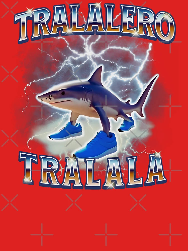 Tralalero Tralala Funny Meme Shark Retro Bootleg Memes Classic T-Shirt