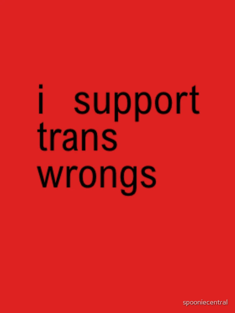 "i support trans wrongs" Trans Rights – White Brat Aesthetic Classic T-Shirt