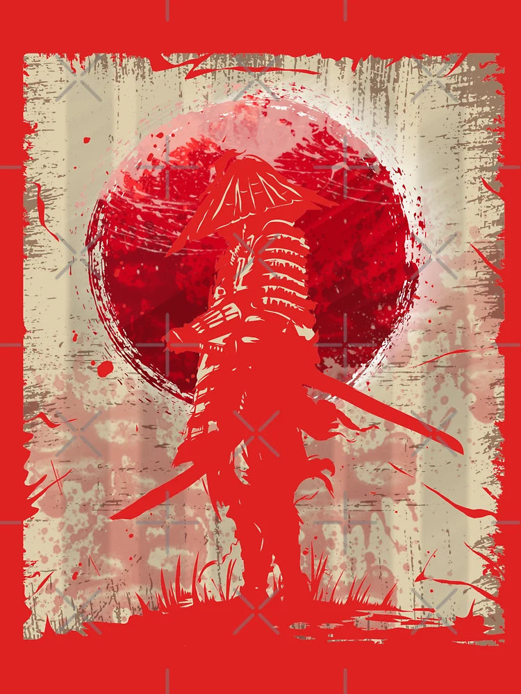 Japanese Art Samurai Vintage Fighter Retro Design Classic T-Shirt