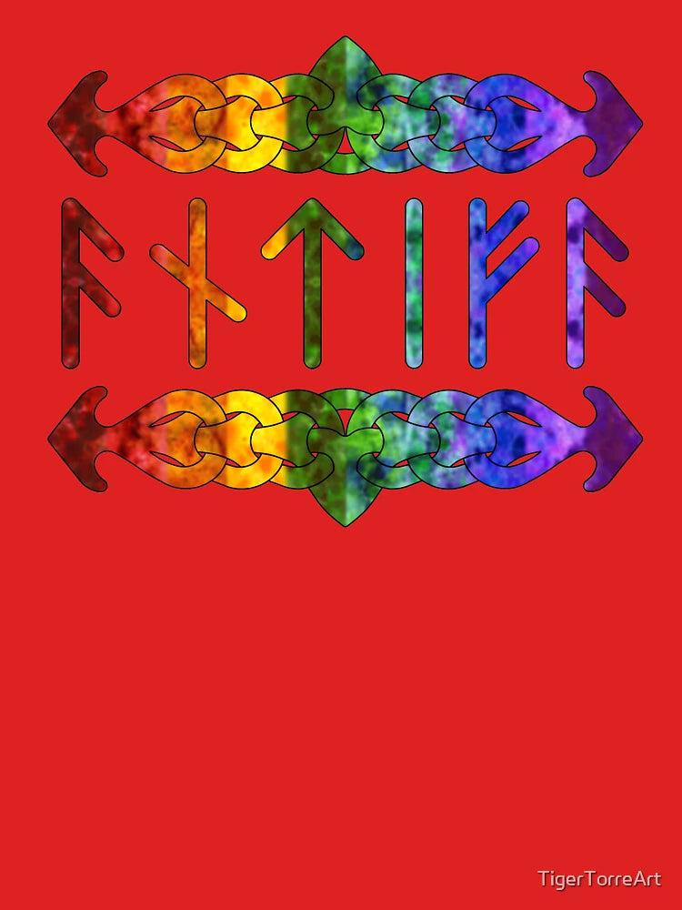 Antifa Runes - Rainbow Classic T-Shirt