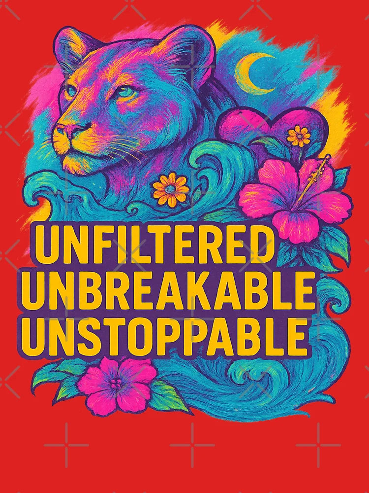 Unfiltered Unbreakable Unstoppable – Neon Lioness Power Art Classic T-Shirt