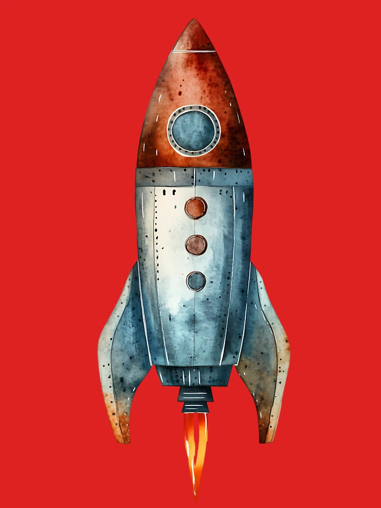 Space Rocket Antique Flight Classic T-Shirt