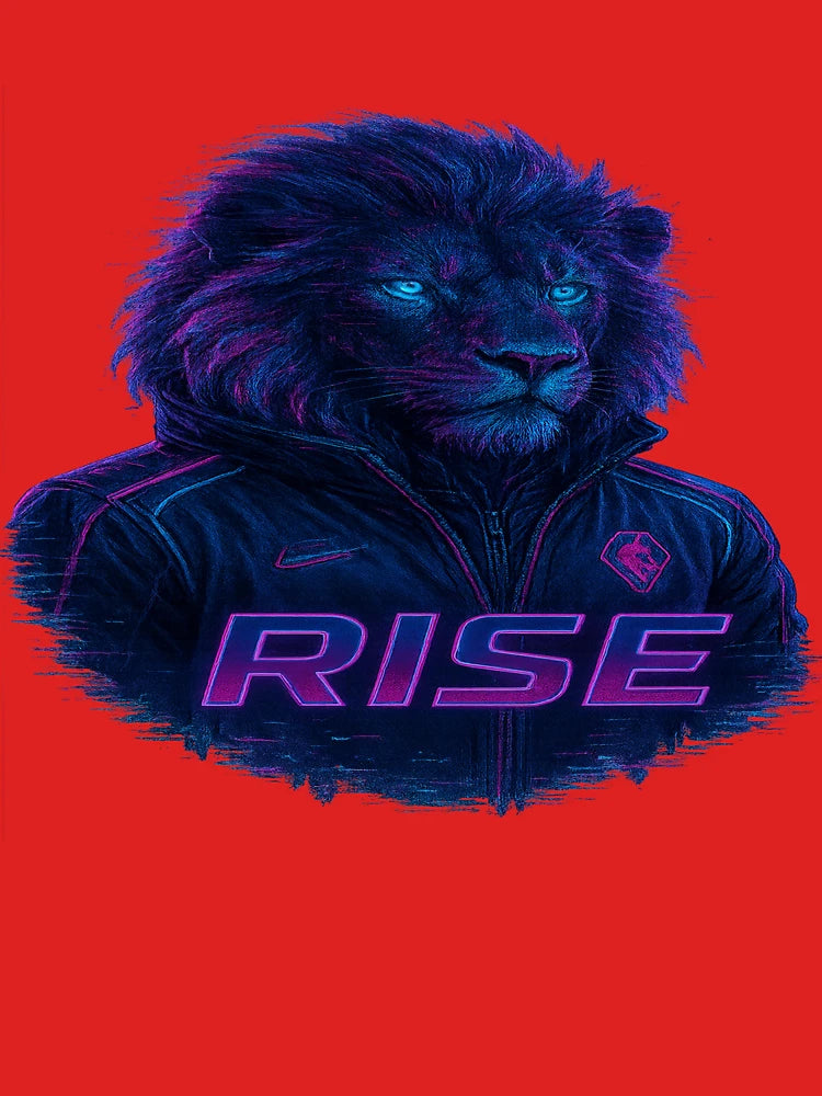 Cyberpunk Lion - Neon Glitch Art for Futuristic Streetwear & Posters Classic T-Shirt