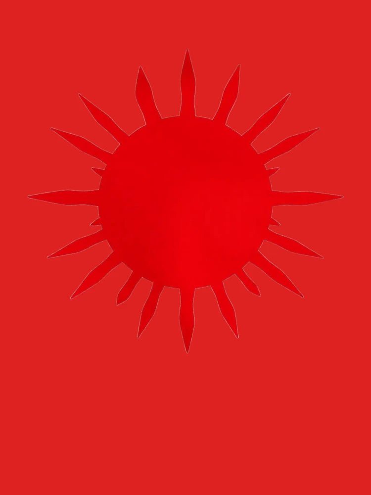 Red Tribal Sun – Bold Minimalist Symbol Design Classic T-Shirt