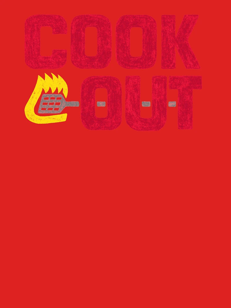 Cookout - Vintage Chalk Texture - Red & Gray Classic T-Shirt