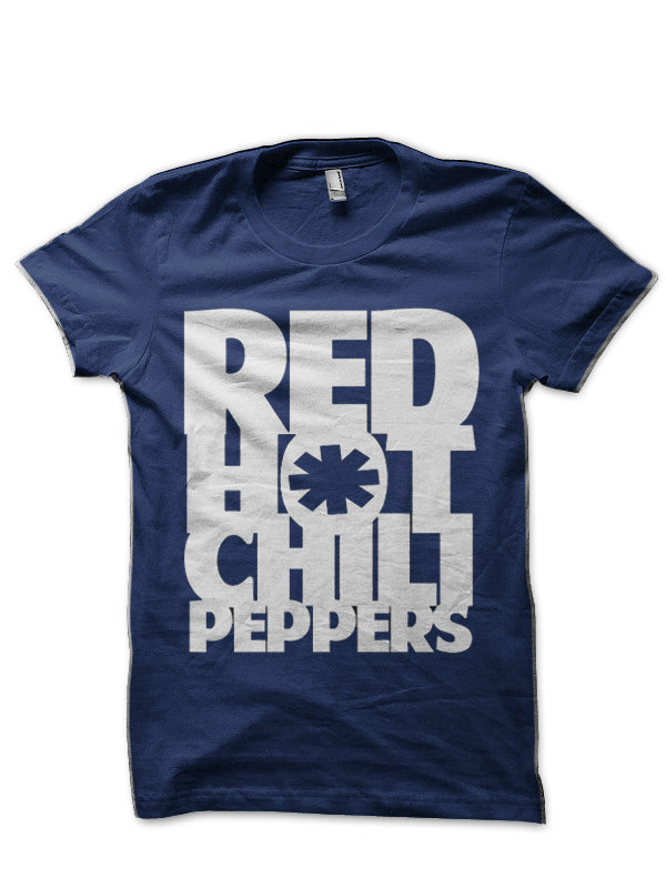 Red Hot Chili Peppers Navy Blue T-Shirt Style001