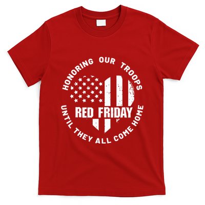 Retro Red On Friday US Military Pride And Support T-Shirt
