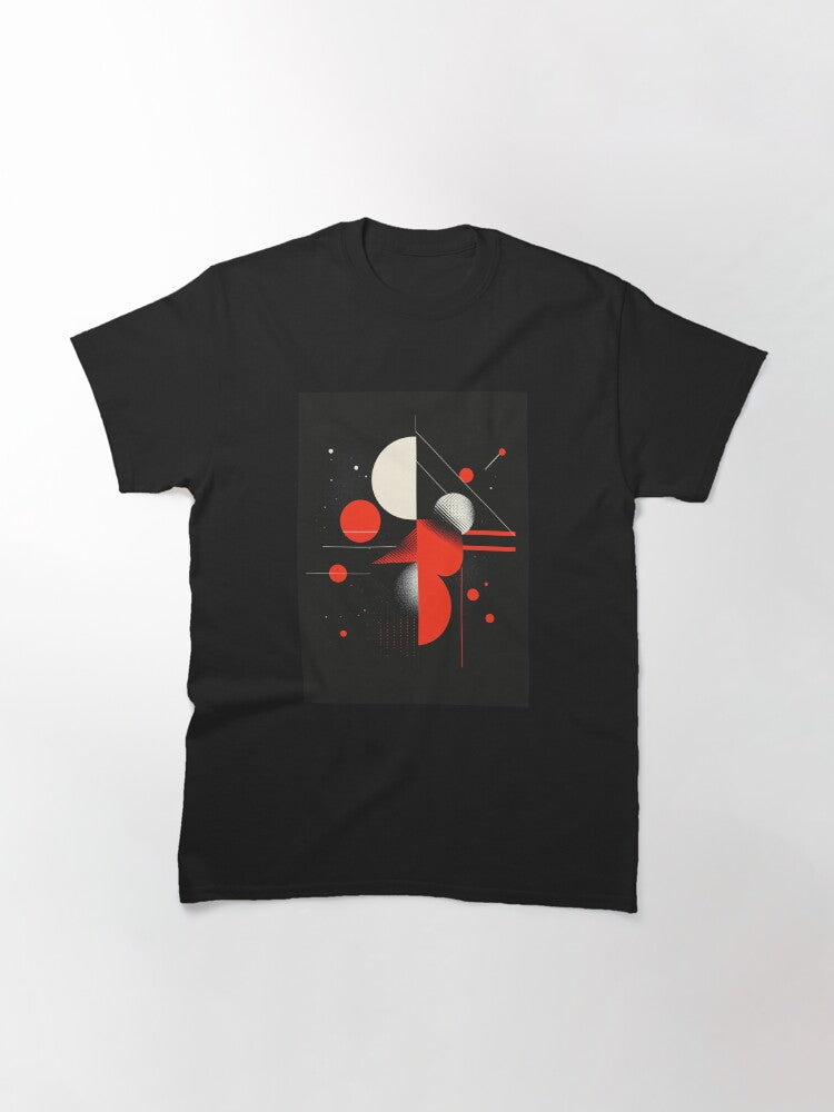 Bold red and white geometric patterns clash Classic T-Shirt