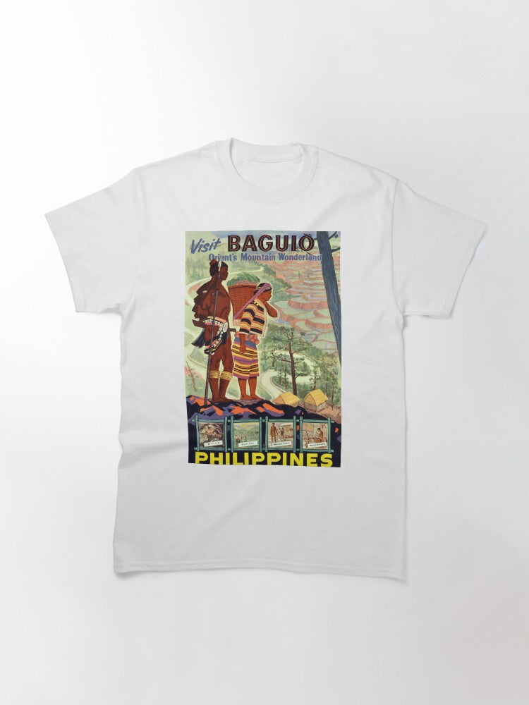 Visit Baguio Phillipines vintage travel poster Classic T-Shirt