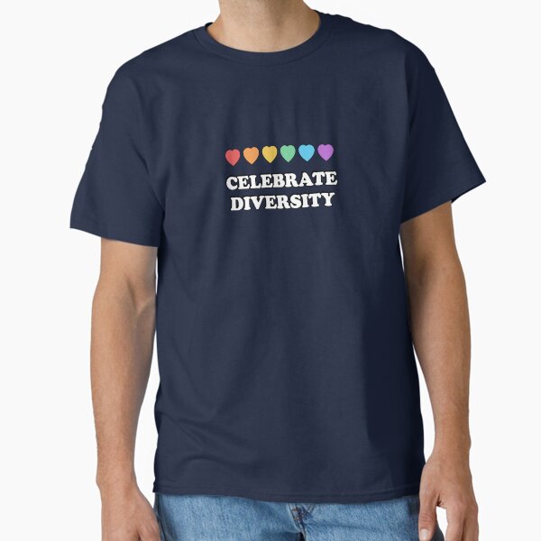 Celebrate Diversity Rainbow Hearts Classic T-Shirt