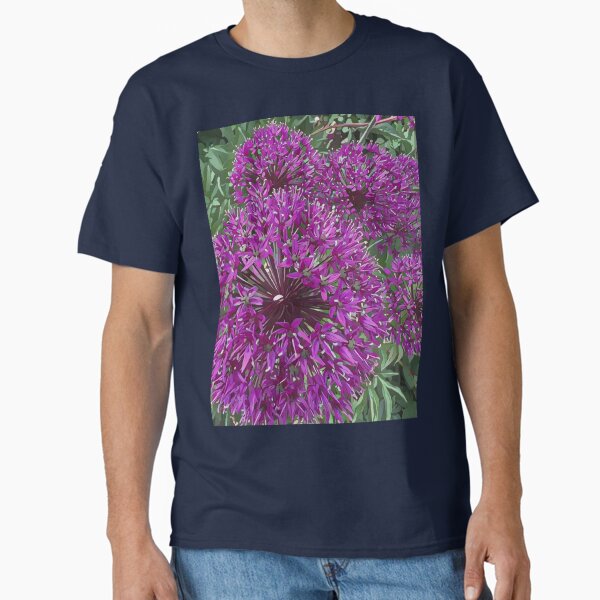 Starburst Allium – Purple Globe Floral by Petalography Classic T-Shirt
