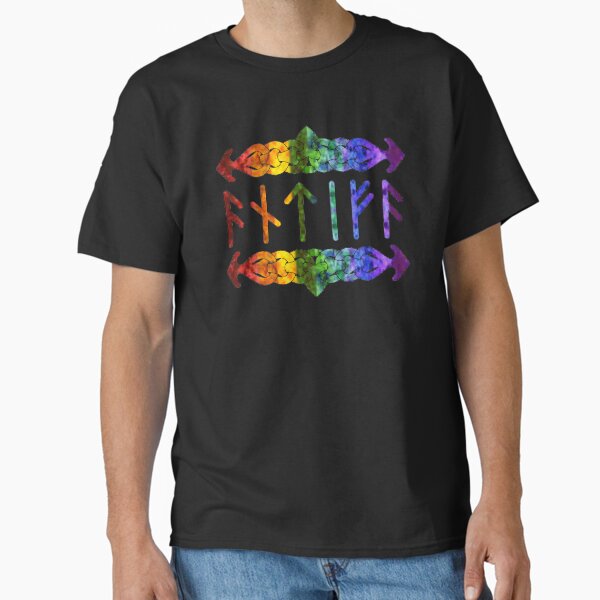 Antifa Runes - Rainbow Classic T-Shirt